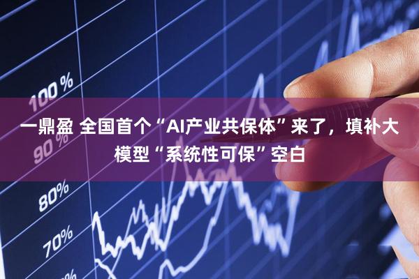 一鼎盈 全国首个“AI产业共保体”来了，填补大模型“系统性可保”空白